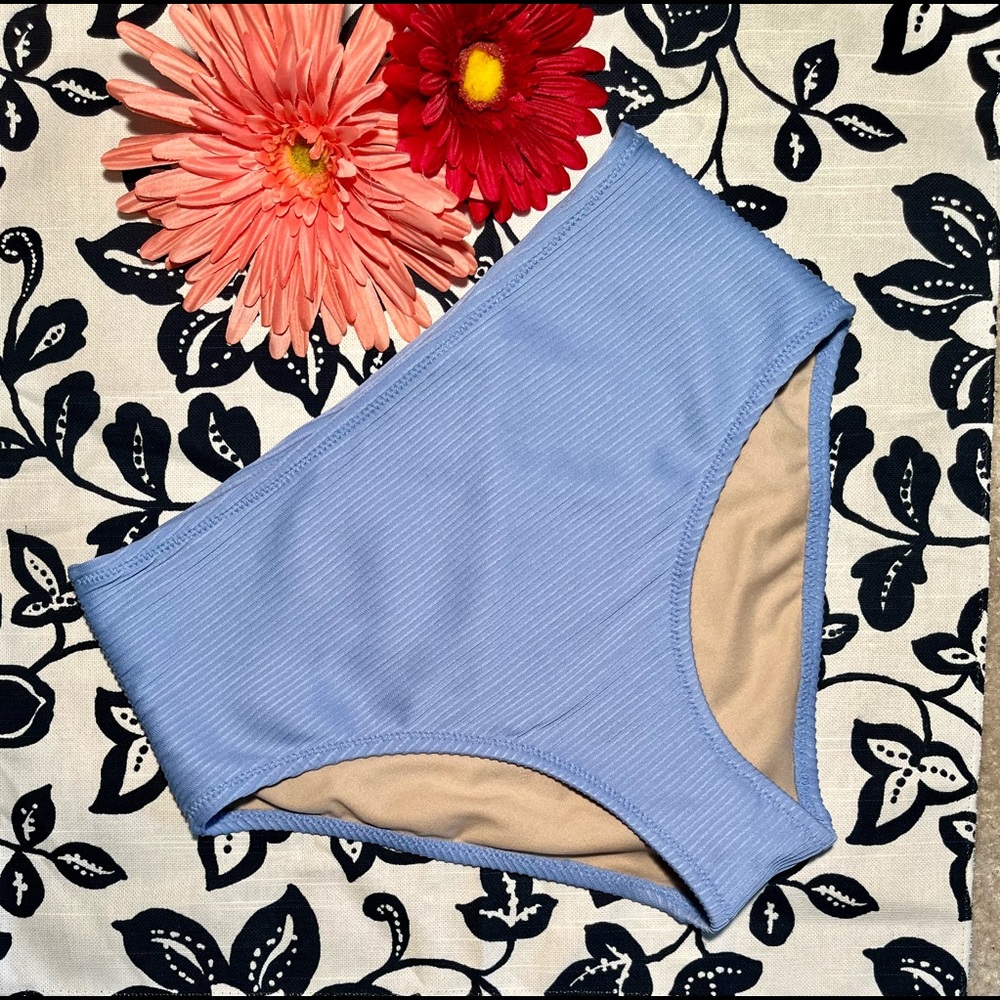 Old Navy Light Blue Ribbed Swim Bottoms